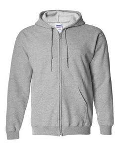 Full-Zip Hooded Sweatshirt 8oz Sport Grey