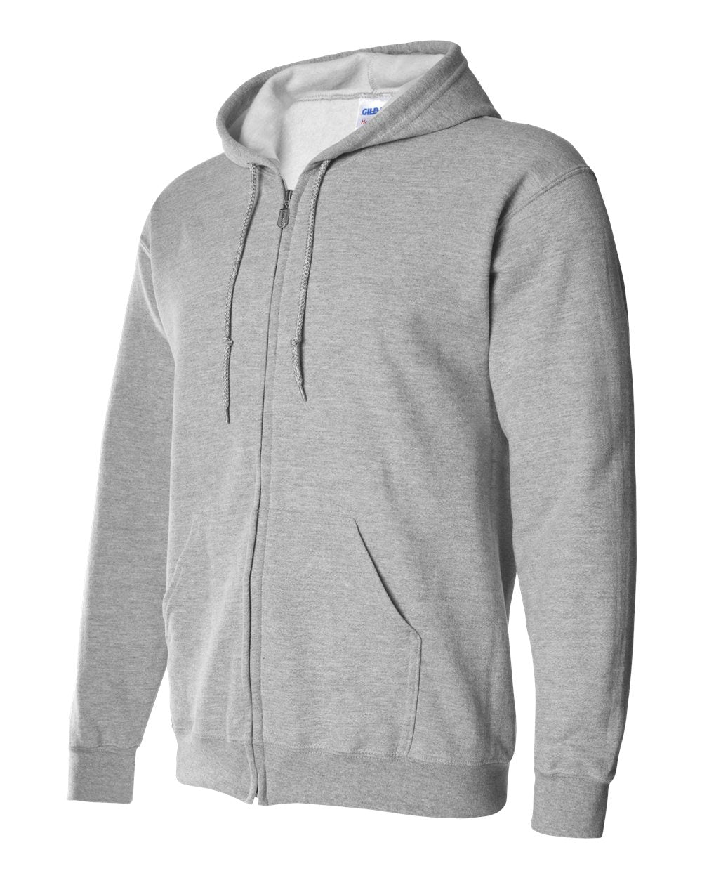 Full-Zip Hooded Sweatshirt 8oz Sport Grey – AgFinium