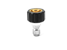 Load image into Gallery viewer, MTM Hydro M22-14mm Twist Seal Coupler X 3/8&quot; Stainless QC Plug