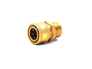 3/8" QC Brass Coupler x M22-15 Plug