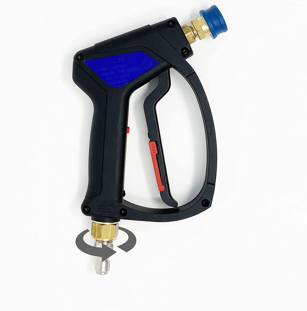 MTM Hydro Easy Hold SG35 Spray Gun with Live Inlet Swivel and QCs Installed