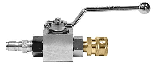 MTM Hydro Plated Steel Ball Valve w/ QC's Installed